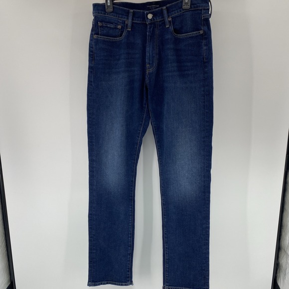 Lucky Brand 410 Jeans Tag 32x34 Actual 32x33 Blue Dark Athletic Slim Stretch - Picture 2 of 14